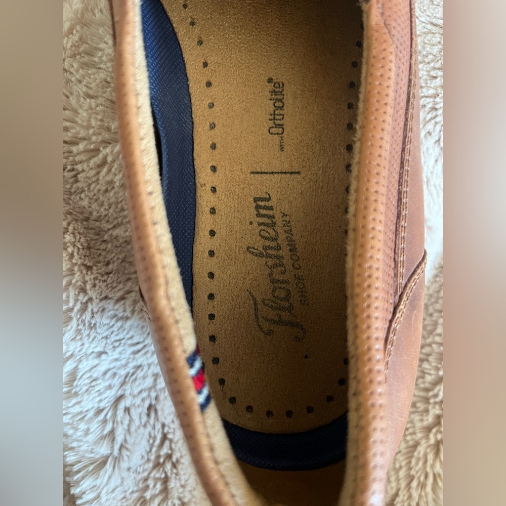 Florsheim Tan Leather Loafers - Picture 6 of 13